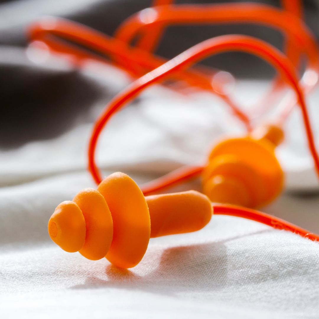 orange earplugs